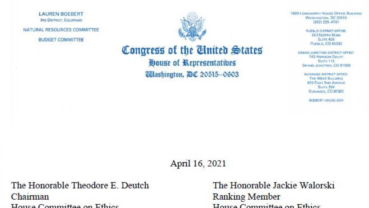 Letter to Theordore E. Deutch and Jackie Walorski