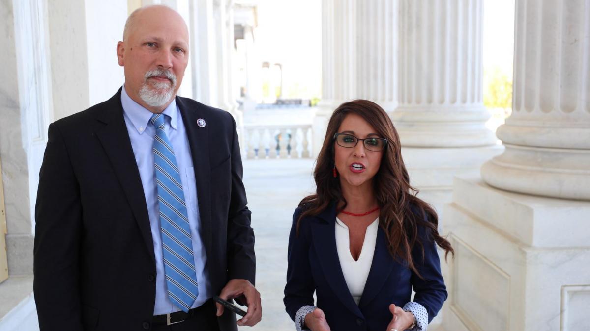 Reps. Lauren Boebert and Chip Roy